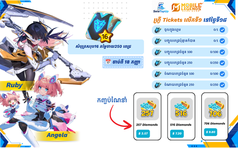 ហ្រ្វី Tickets លើកទី១ នៅថ្ងៃទី១៨